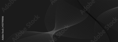Sophisticated charcoal gradient background with gracefully curved lines for dynamic presentations and minimalist website designs that evoke depth and smoothness