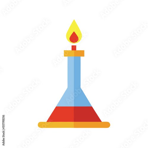 High quality Bunsen burner icon flat vector design