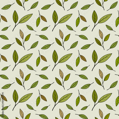 seamless pattern with leaves