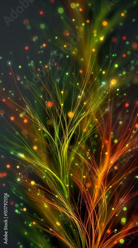 Abstract Colorful Light Burst Background