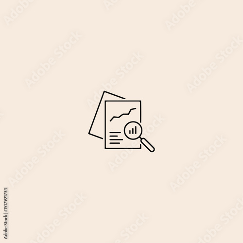 Document like auditing icon flat vector design.