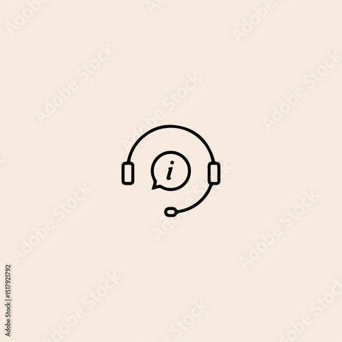 Information support icon flat vector design.
