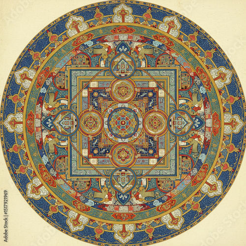 Tibetan Mandala Colorful Or...