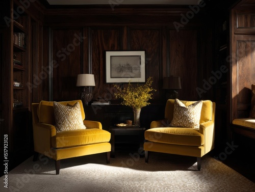 A cozy reading nook with mu...