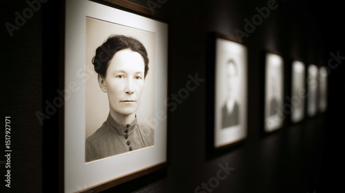 Monochrome portraits of enigmatic European woman evoke ancestral nostalgia, All Souls' Day reverence, and time-tethered whispers