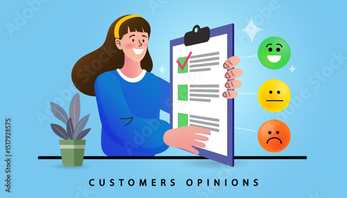 Satisfaction rating. Feedback with emoticon concept. Angry, sad, neutral, satisfied and happy emoji set on white background. Emotion levels on scale different faces icon. vector illustration.
