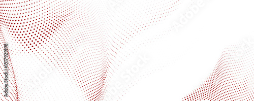 Soft Red Halftone Dot Wave Pattern Background for Modern Abstract and Gentle Digital Designs