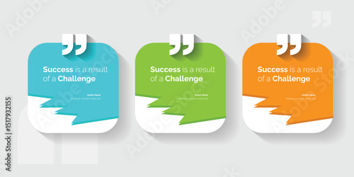 Bubble testimonial banner, quote, infographic. Social media post template designs for quotes. Empty speech bubbles, quote bubbles and text box