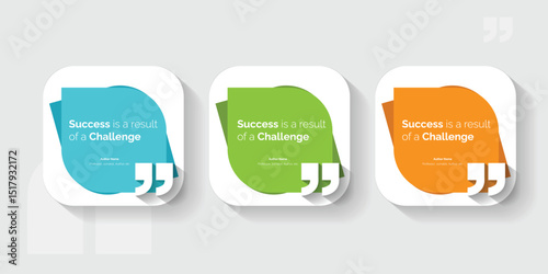 Bubble testimonial banner, quote, infographic. Social media post template designs for quotes. Empty speech bubbles, quote bubbles and text box