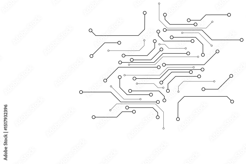 Abstract digital background with technology circuit board texture. Electronic motherboard illustration. Communication and engineering concept. Vector illustration