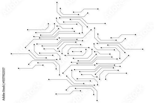 Abstract digital background with technology circuit board texture. Electronic motherboard illustration. Communication and engineering concept. Vector illustration