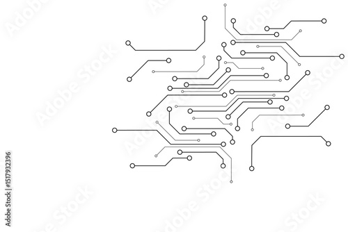 Abstract digital background with technology circuit board texture. Electronic motherboard illustration. Communication and engineering concept. Vector illustration