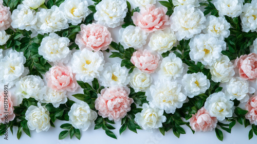 Lush peony tapestry whispers eternal spring, Qingming Festival evocation, floral symphony, radiant petals amid verdant whispers