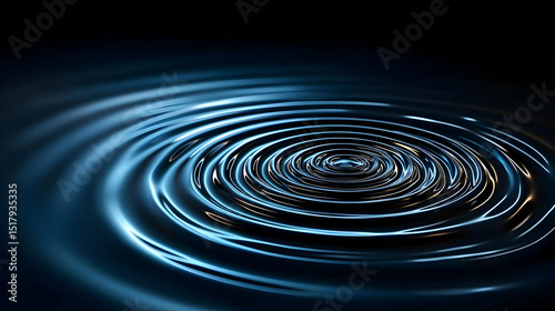 Abstract Dark Blue Water Ripples