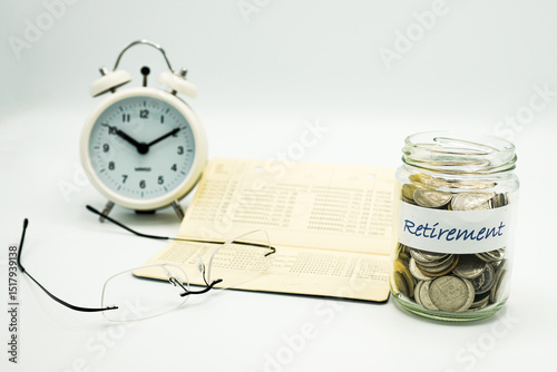 A concept image featuring a glass jar labeled 