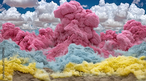 Pink and Blue Clouds in the Sky