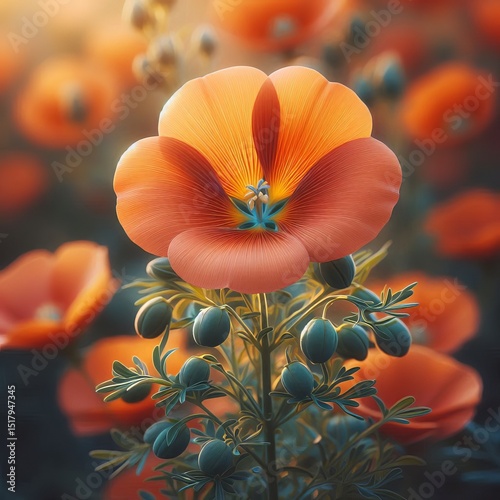 Features melon colored flowers popular in