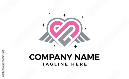 Love ring star logo Ideas. Inspiration logo design. Template Vector Illustration.