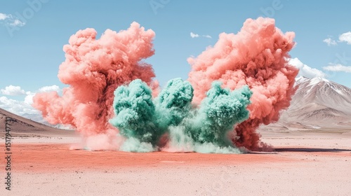 Pink and Blue Explosion in the Desert