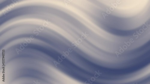 Soft cream and blue abstract waves create a smooth, flowing background design with a calming effect, Abstract texture Gradient motion Background animation.