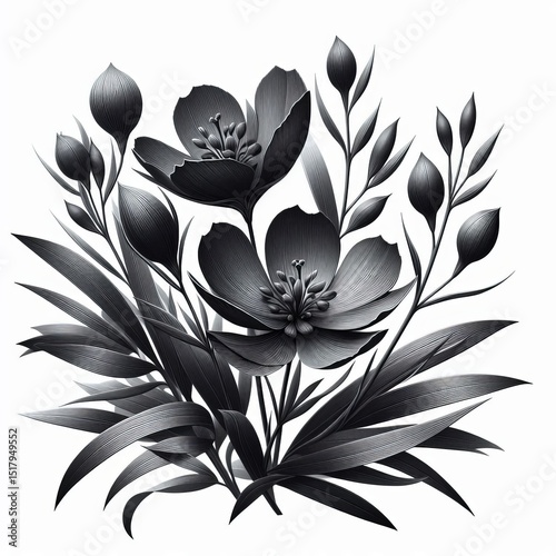 Has graphite gray leaves valued for