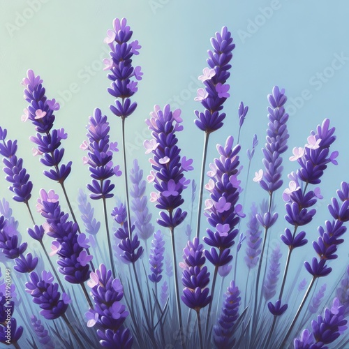 Lavender Gouache and graphic style