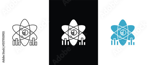 Quantum Physics Vector Line and color Icon - Simple Thin Line Icon, Premium Quality Design Element