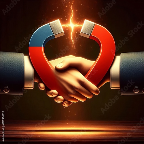 Magnetic powerful and attractive partnership