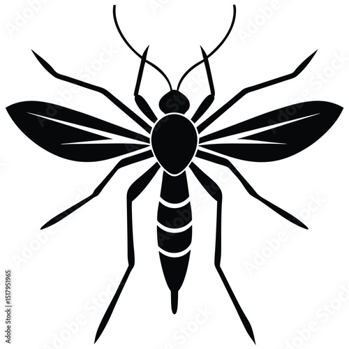 realistic mosquito on white background