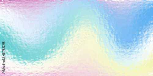 Abstract pastel rainbow hologram, silver iridescent foil texture background, raster image. Eps10