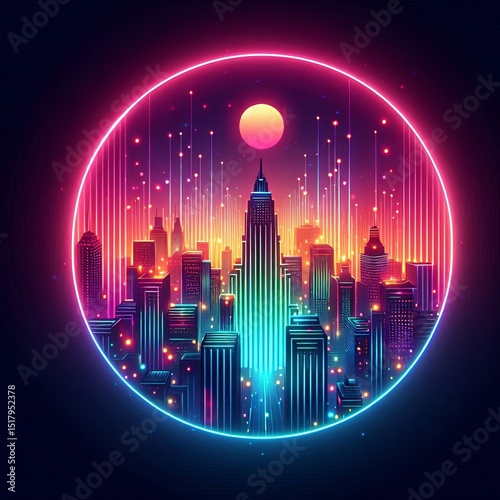 Neon Colors and Glow Simulated with