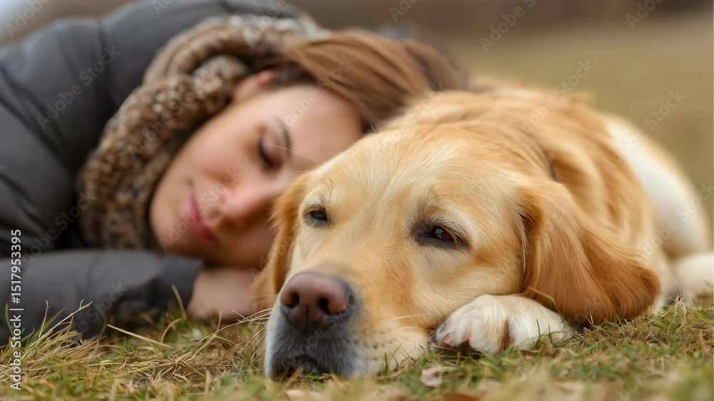 Frau und Hund am Strand