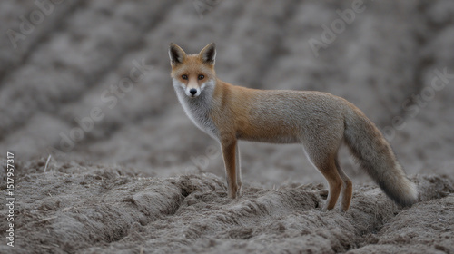 A solitary fox stands poised on the autumnal earth, evoking Yule celebrations and the mystery of Samhain