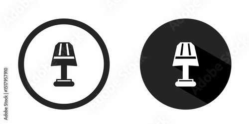 Decorative lamp logo. Decorative lamp icon vector design black color. Stock vector.