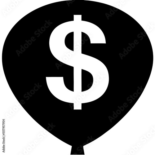 Rising Dollar:  Financial Growth and Investment Concept Icon