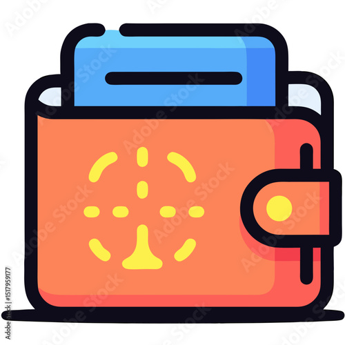 Targeted Financial Goals: Wallet with Crosshairs Icon