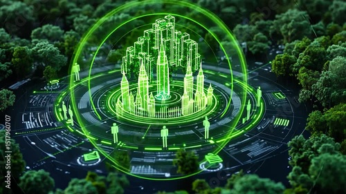 Eco-City: Sustainable Urban Development in a Lush Forest