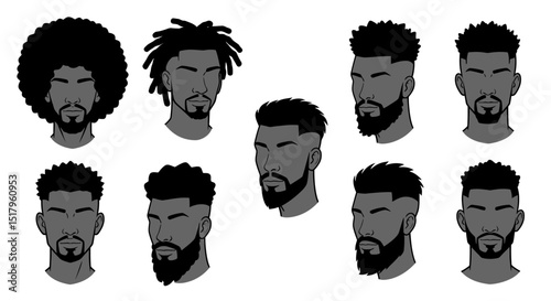 Diverse Collection of Mens Hairstyles and Facial Hair Styles