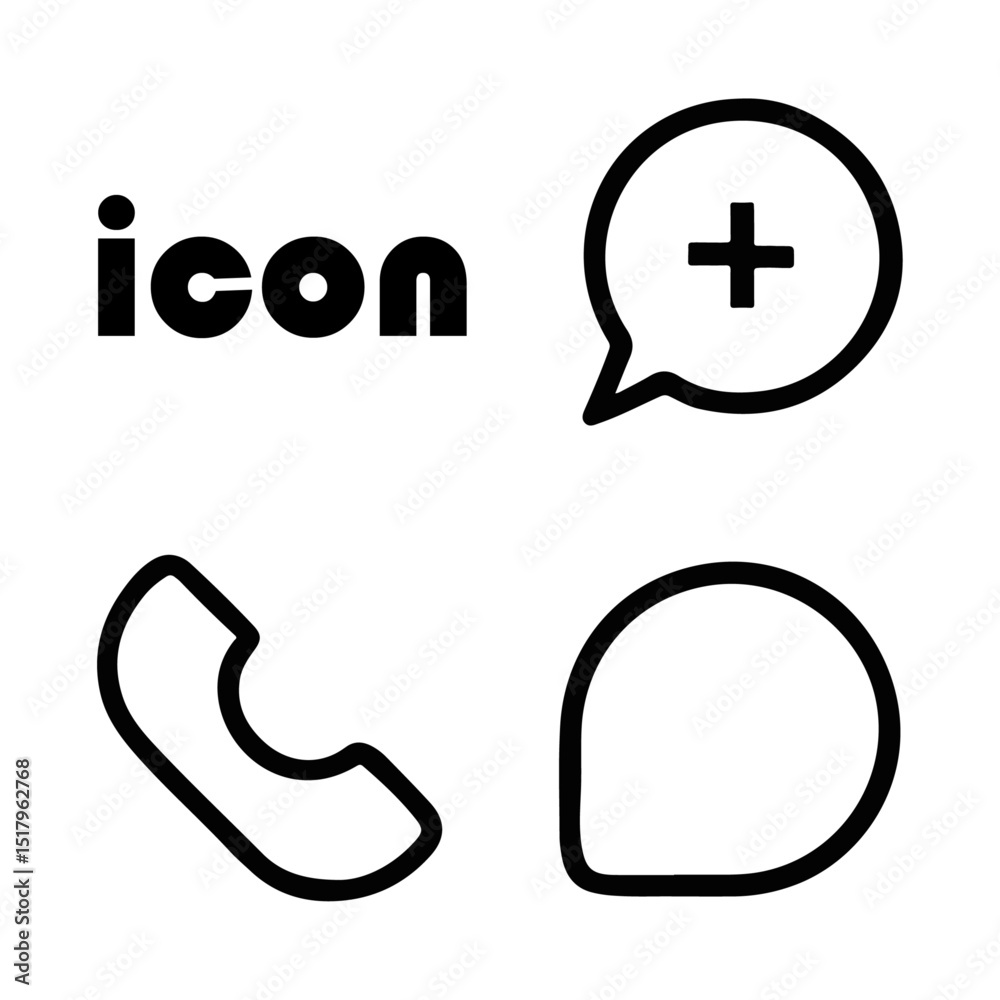 Fototapeta premium Simple Line Icons for Communication and Messaging