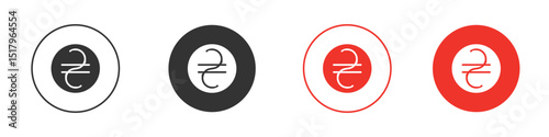 Hryvnia icon for logo, vector sign symbol for design