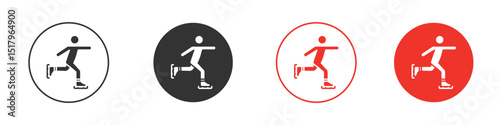 Ice skate icon for logo, vector sign symbol for design