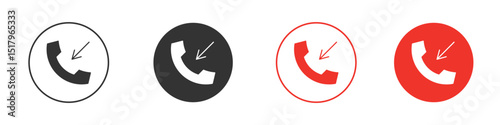 Incoming Call icon for logo, vector sign symbol for design