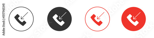 Incoming Call icon for logo, vector sign symbol for design
