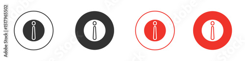 Info icon for logo, vector sign symbol for design