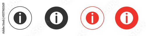 Info icon for logo, vector sign symbol for design