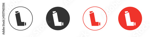 Inhaler icon for logo, vector sign symbol for design