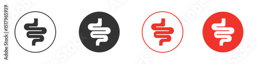 Intestines icon for logo, vector sign symbol for design