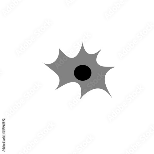 Bullet hole hand drawn 