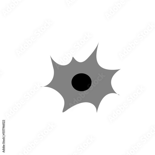 Bullet hole hand drawn 