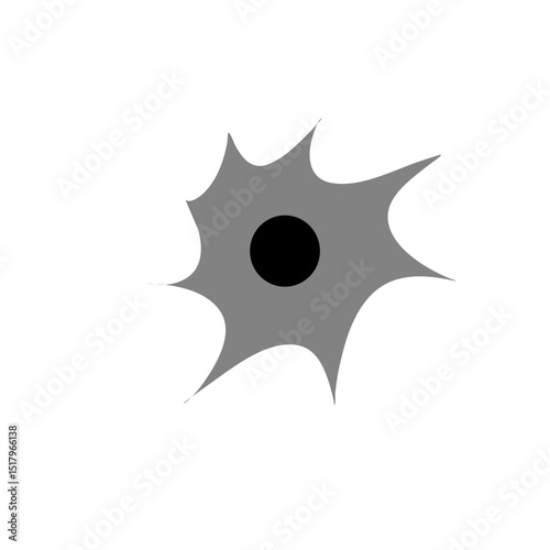 Bullet hole hand drawn 